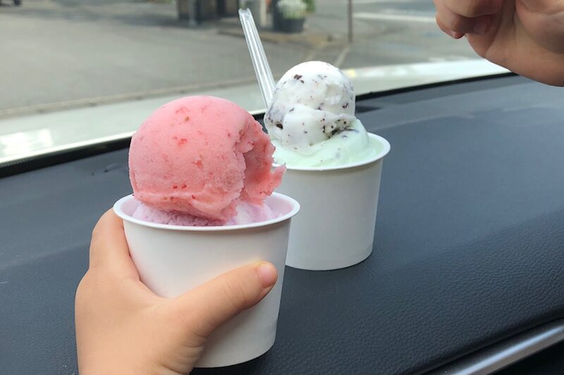 氷菓子の店「氷華」でフルーツジェラート