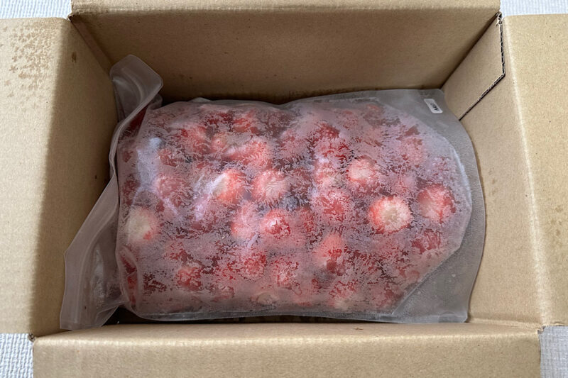 愛知県産冷凍いちご
希少品種よつぼし
パッケージ