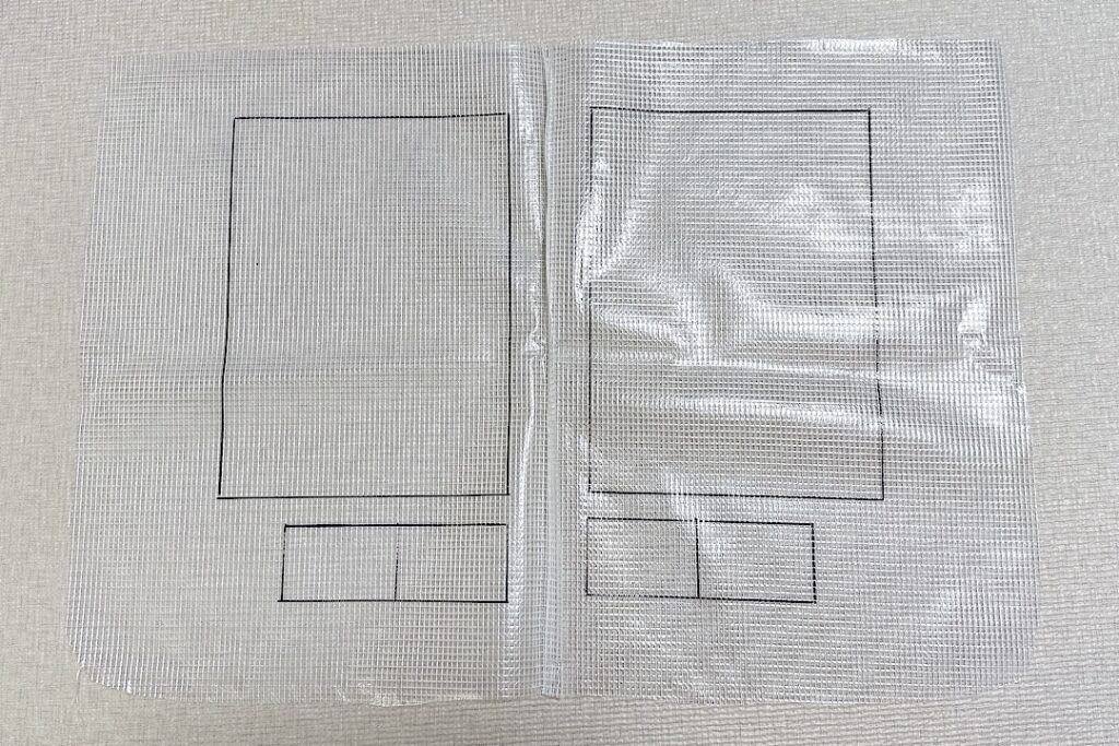 100均材料で裏地なしスクエアポーチの作り方