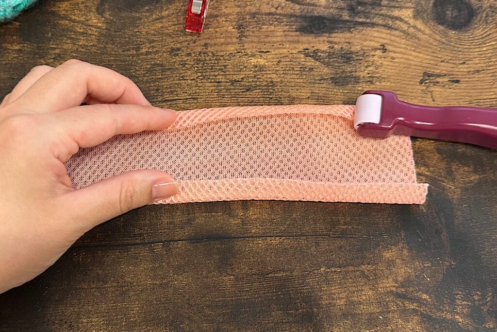 メッシュ生地のトランクポーチの作り方