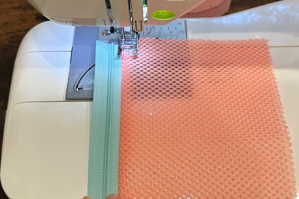 メッシュ生地のトランクポーチの作り方