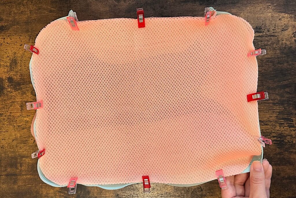 メッシュ生地のトランクポーチの作り方