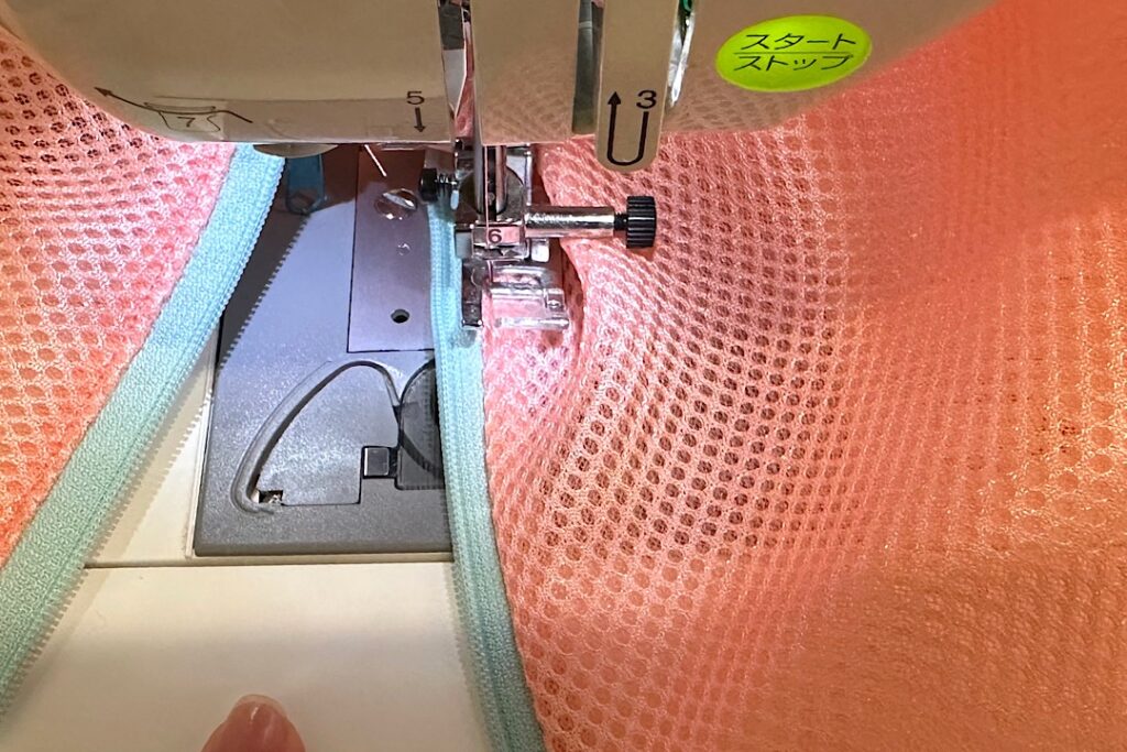メッシュ生地のトランクポーチの作り方