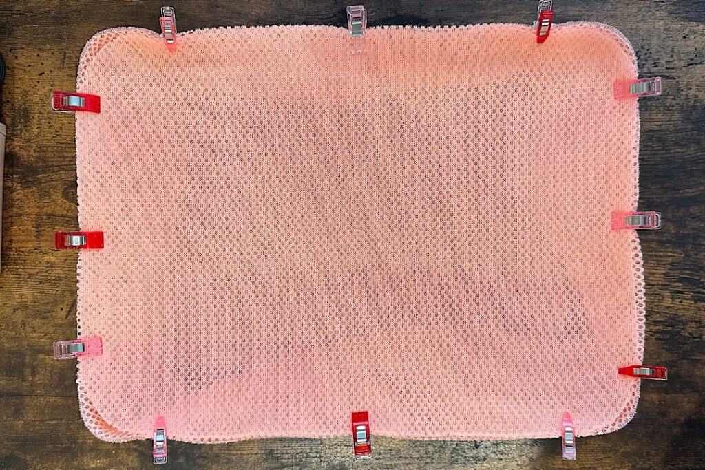 メッシュ生地のトランクポーチの作り方