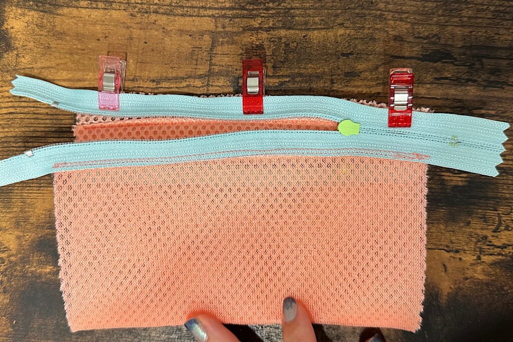 ポケットティッシュケース付きファスナーポーチの作り方
