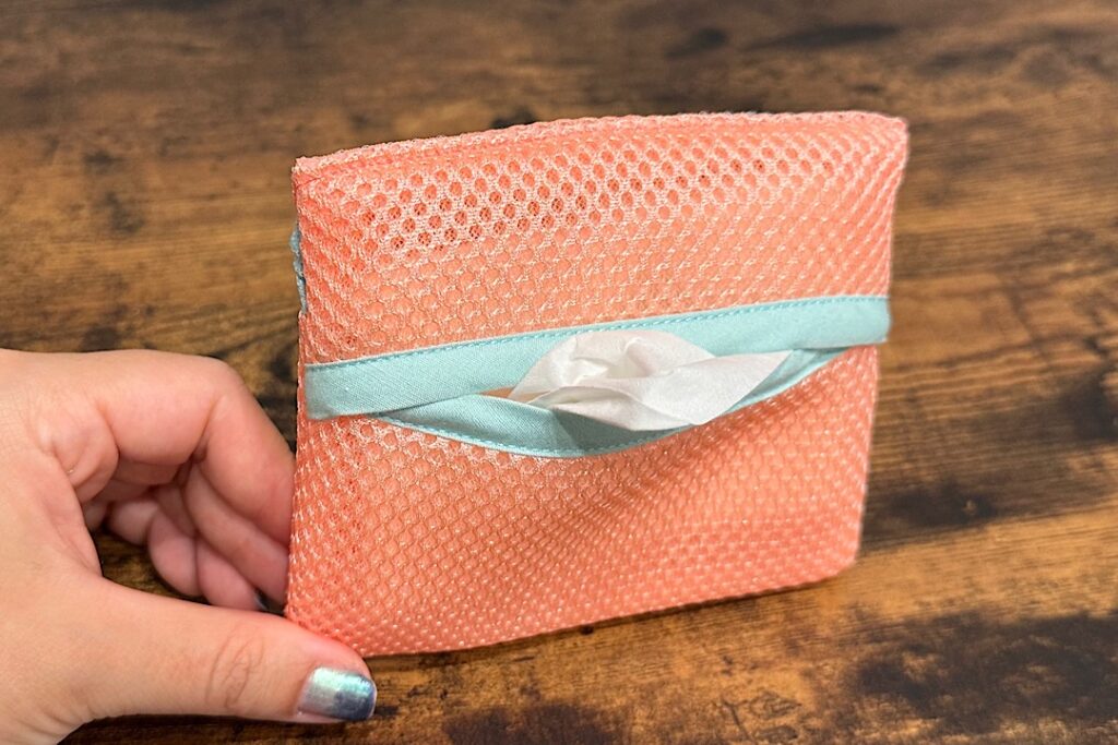 ポケットティッシュケース付きファスナーポーチの作り方