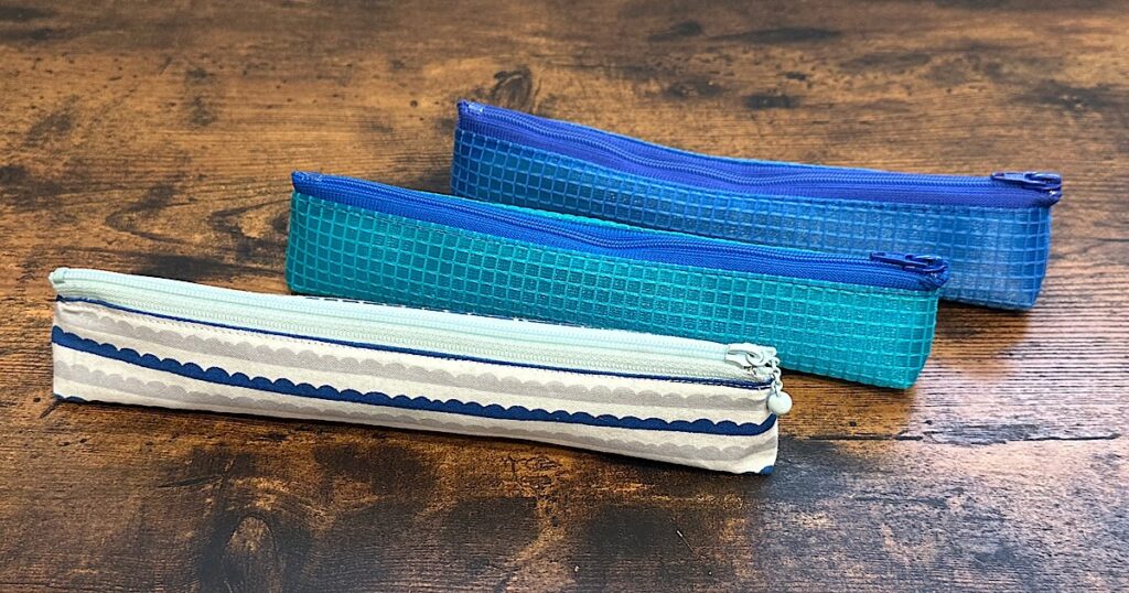 鉛筆が入るペンケースの作り方|20センチファスナー使用、裏地ありなし