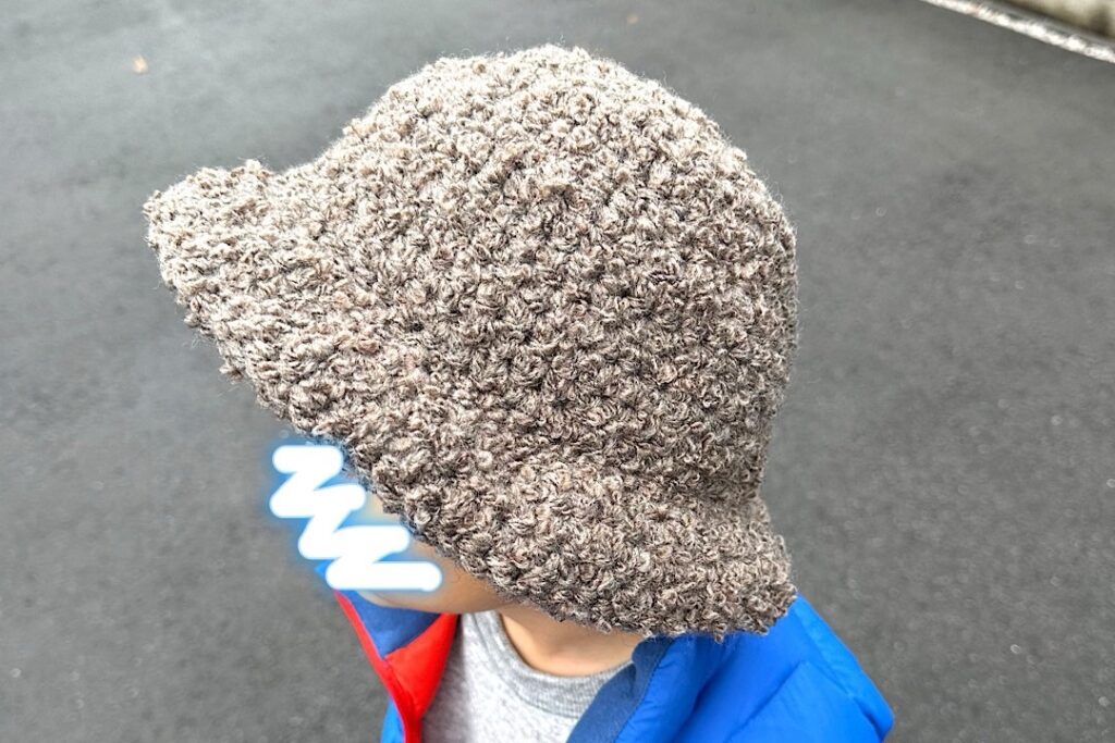 ハマナカボニーループでキッズバケットハットを編みました