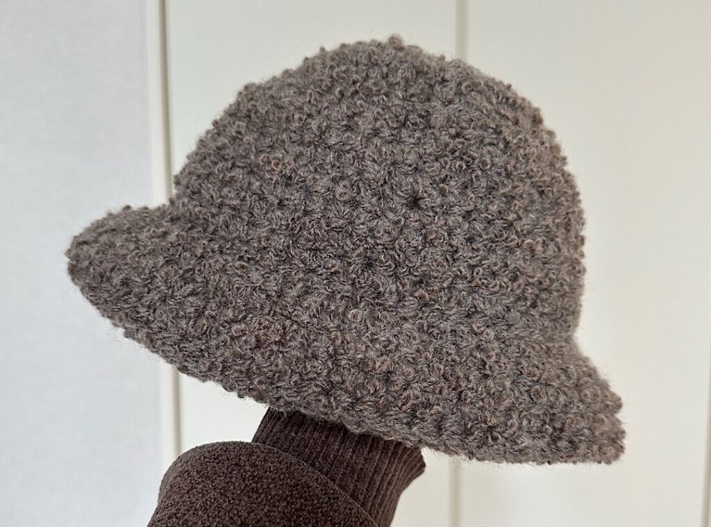 ハマナカボニーループでキッズバケットハットを編みました