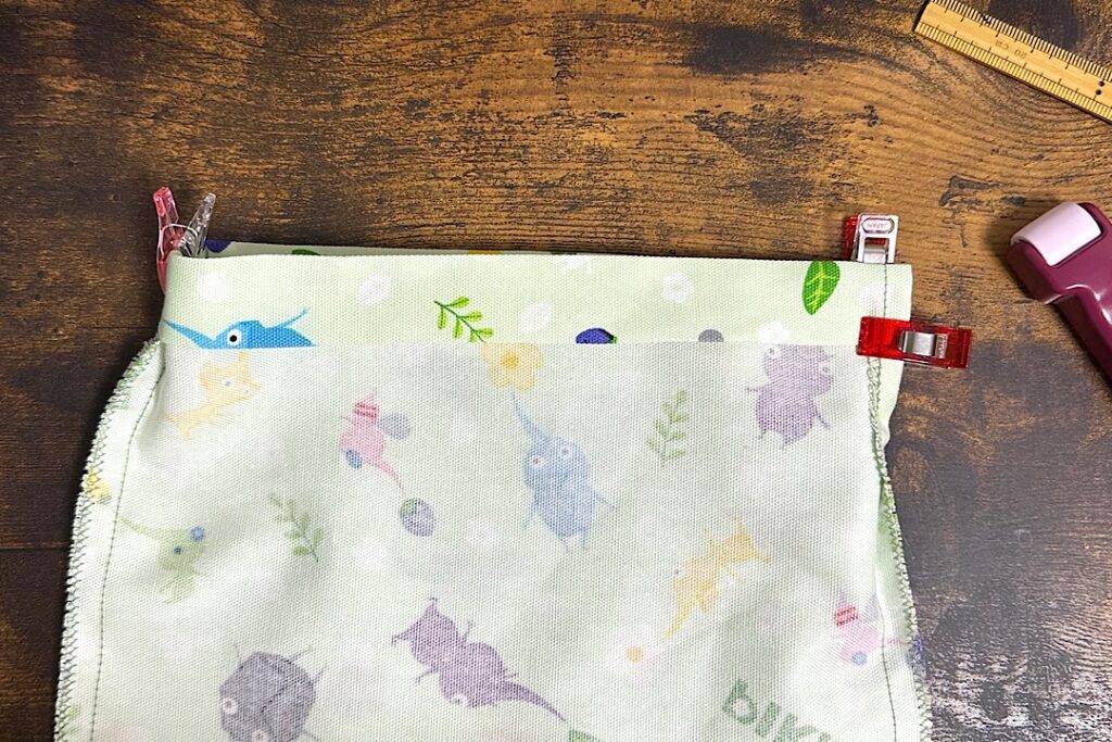 巾着袋の作り方 裏地なし・マチなし・片ひもでかんたん