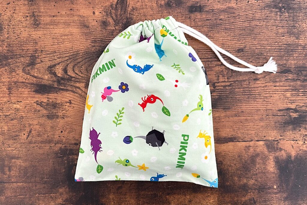 巾着袋の作り方 裏地なし・マチなし・片ひもでかんたん