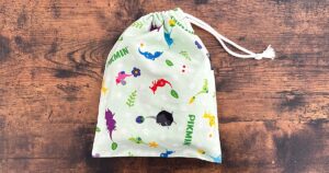 巾着袋の作り方　裏地なし・マチなし・片ひもでかんたん