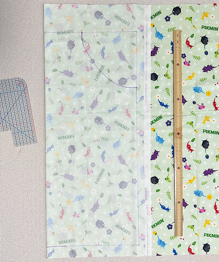 型紙なし 子ども用エプロンの作り方 ゴムタイプで着脱かんたん