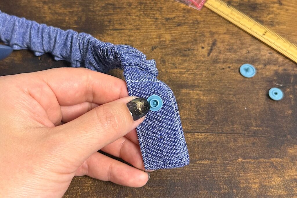 型紙なし 子ども用エプロンの作り方 ゴムタイプで着脱簡