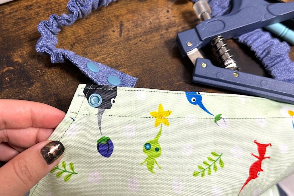 型紙なし 子ども用エプロンの作り方 ゴムタイプで着脱簡