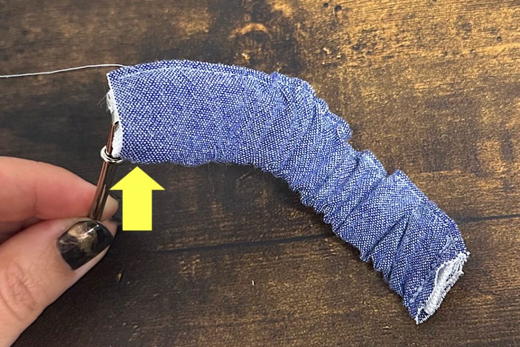 型紙なし 子ども用エプロンの作り方 ゴムタイプで着脱簡