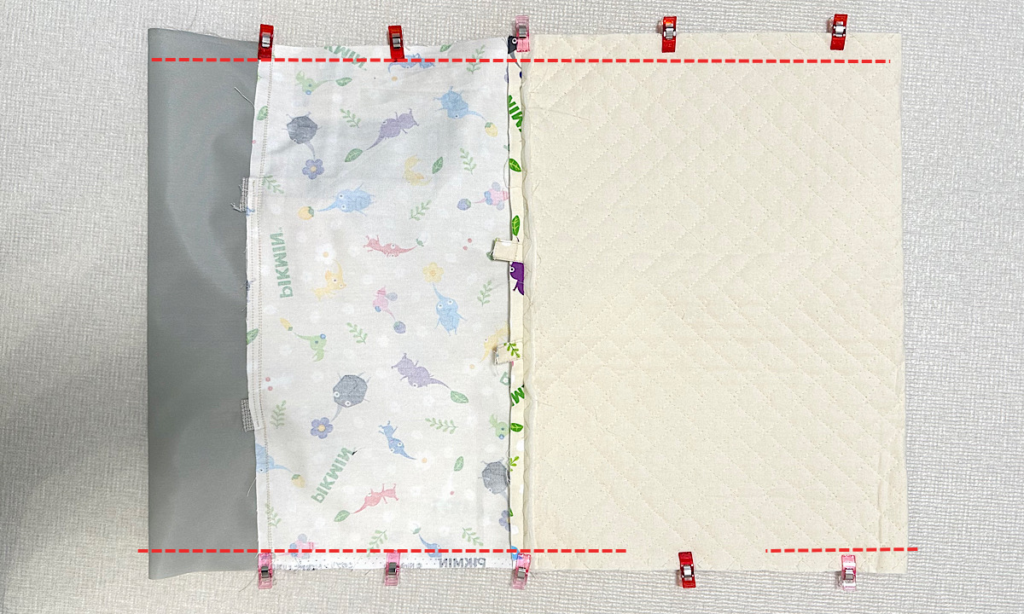 トートバッグのような外ポケット付きレッスンバッグの作り方