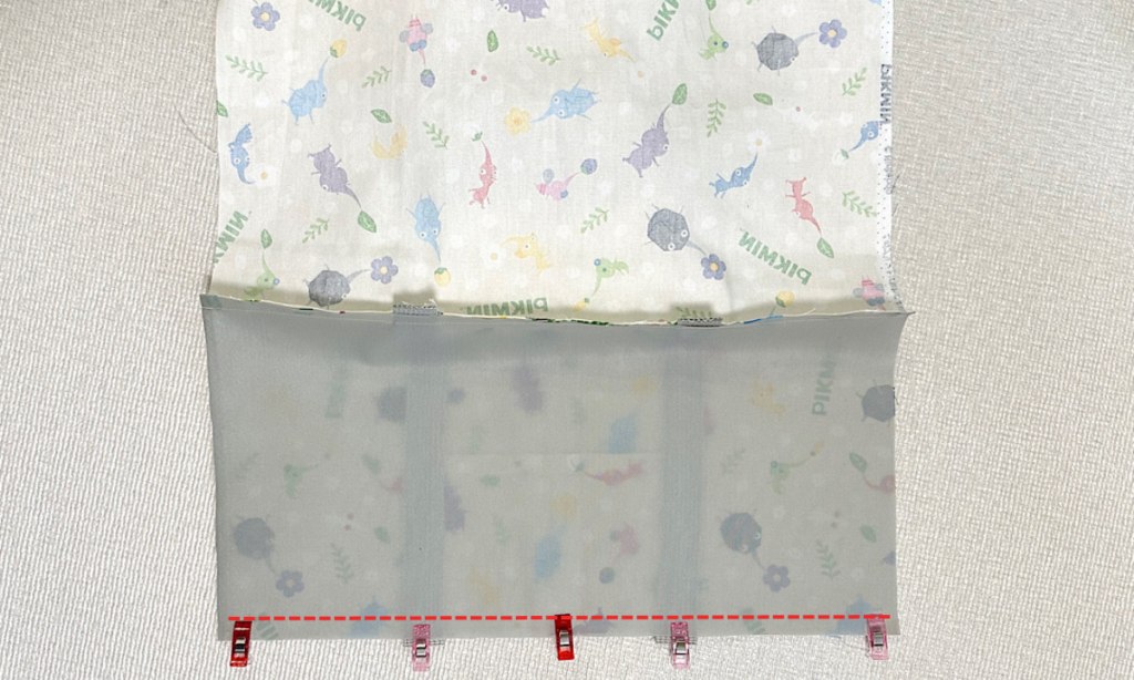 トートバッグのような外ポケット付きレッスンバッグの作り方