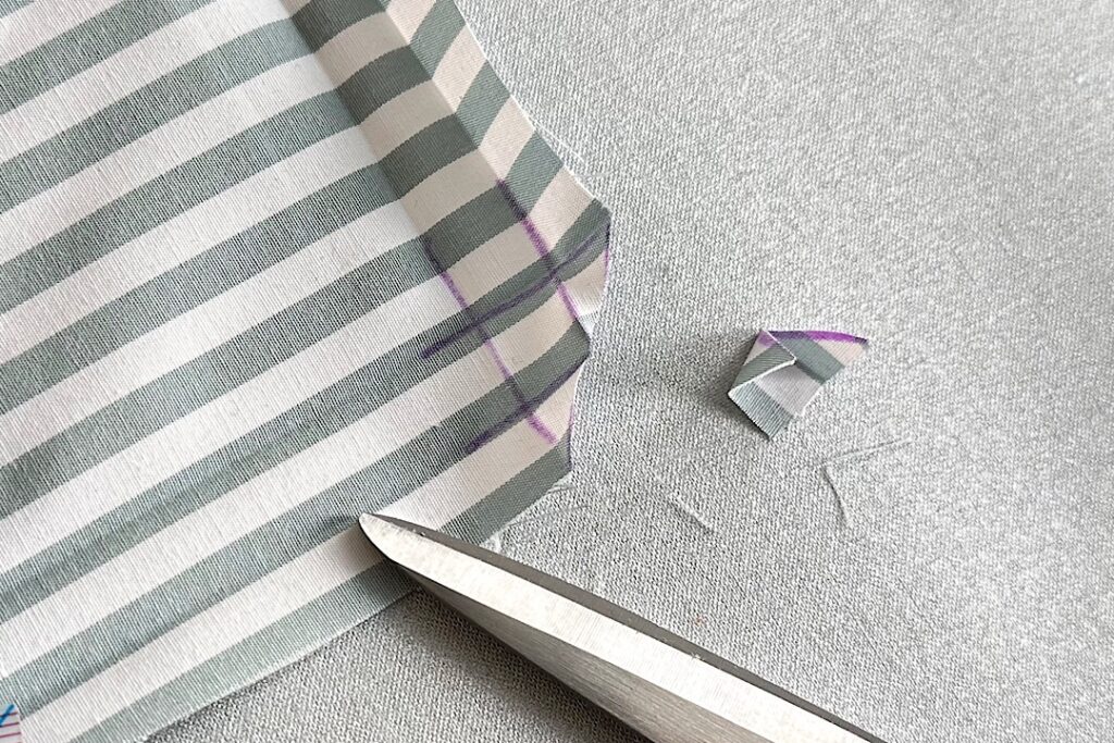 シワになりにくい給食ナフキンの作り方｜裏地なし、額縁仕立て