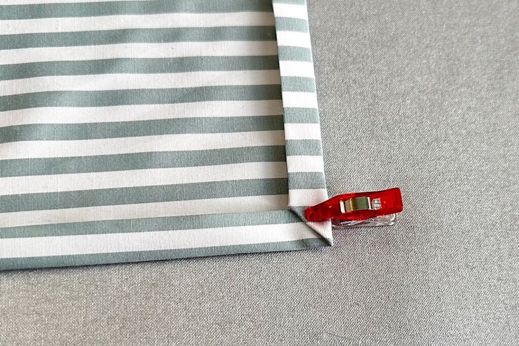 シワになりにくい給食ナフキンの作り方｜裏地なし、額縁仕立て