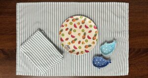 シワになりにくい給食ナフキンの作り方｜裏地なし、額縁仕立て