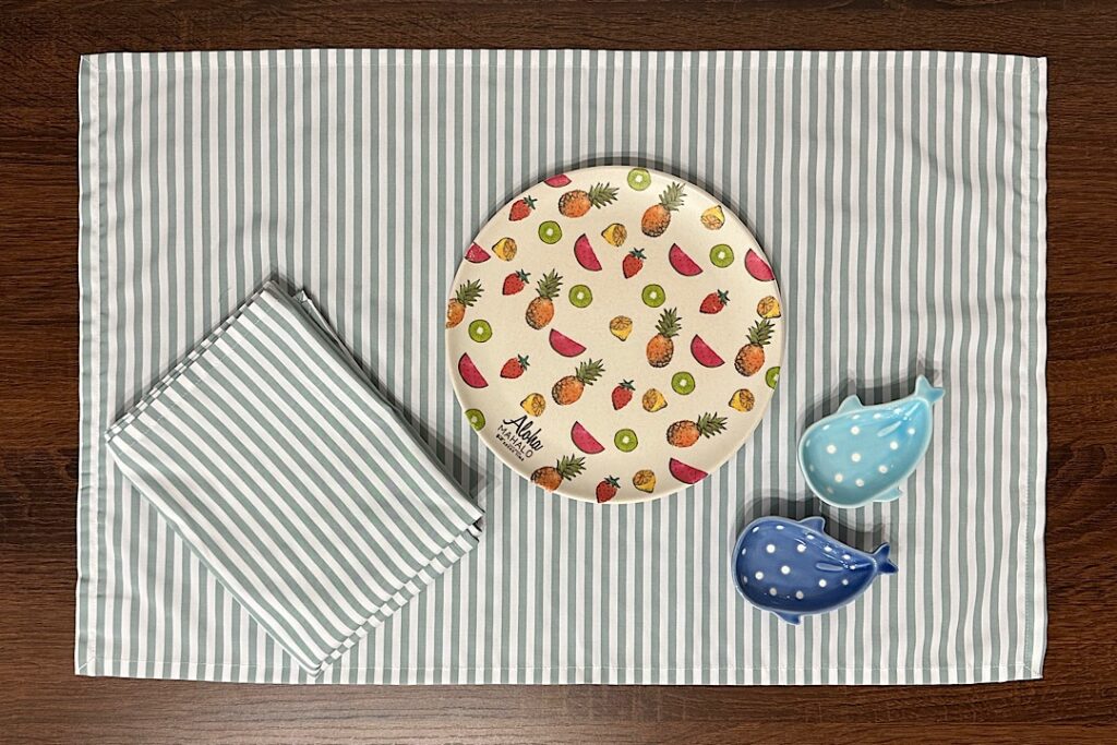 シワになりにくい給食ナフキンの作り方｜裏地なし、額縁仕立て