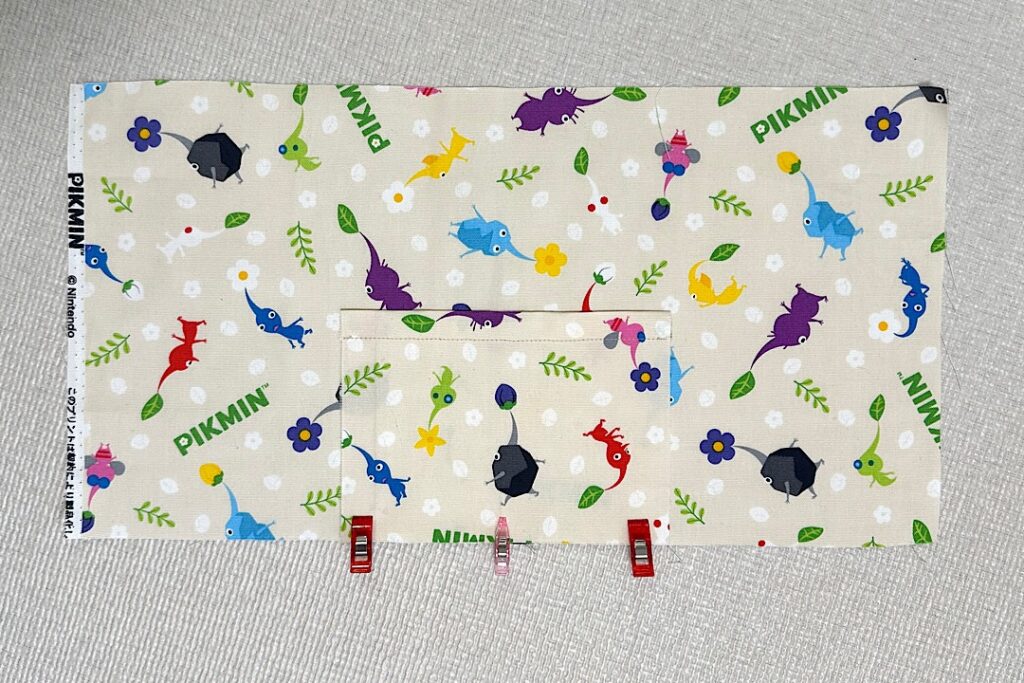 トートバッグのような外ポケット付きレッスンバッグの作り方