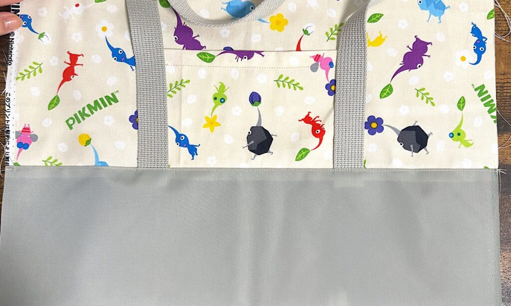 トートバッグのような外ポケット付きレッスンバッグの作り方