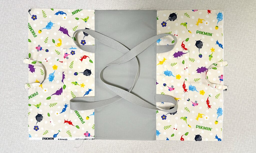 トートバッグのような外ポケット付きレッスンバッグの作り方