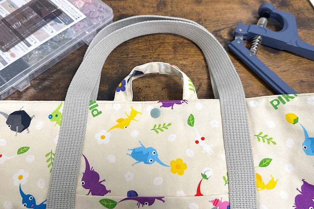 トートバッグのような外ポケット付きレッスンバッグの作り方