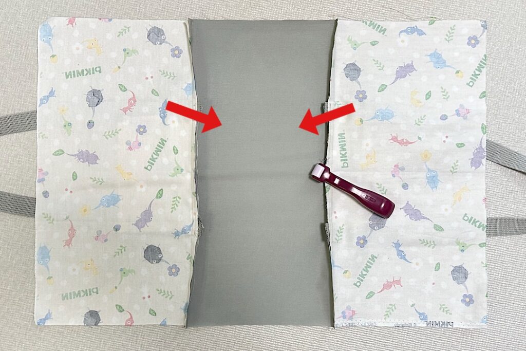 トートバッグのような外ポケット付きレッスンバッグの作り方