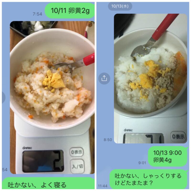 離乳食後に大量の嘔吐 卵アレルギーが原因 わからないまま 克服した話